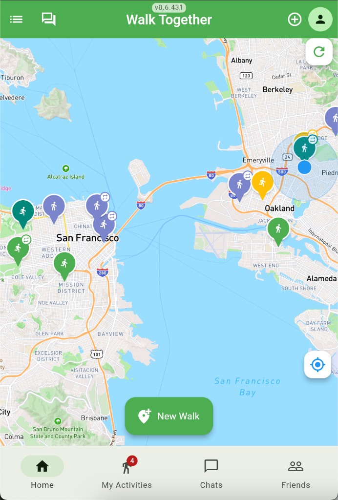 Togetherhood — Walk Together map view